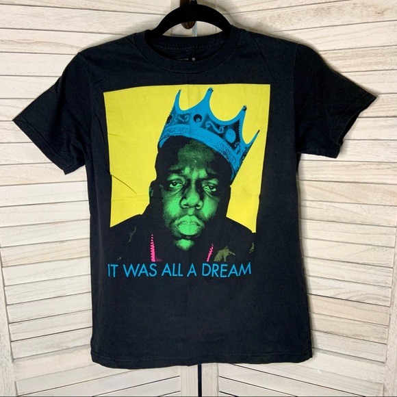 Brooklyn Mint It Was All A Dream Biggie Smalls Pop Art Graphic T Shirt - Picture 1 of 5
